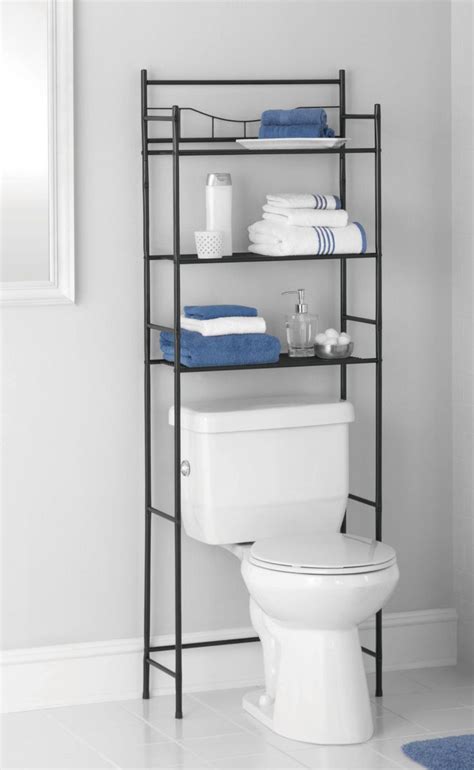 Easy to assemble, with hardware included. . Mainstays 3 shelf bathroom space saver instruction manual